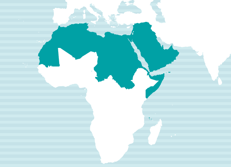 アラビア語使用地域地図