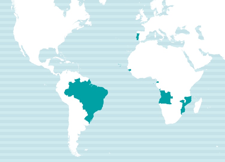 ポルトガル語使用地域地図