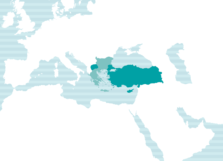 トルコ語の使用地域マップ